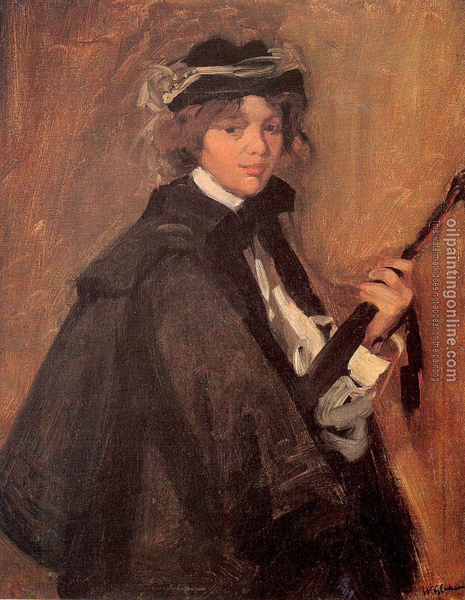 William James Glackens - Girl in a Black Cape